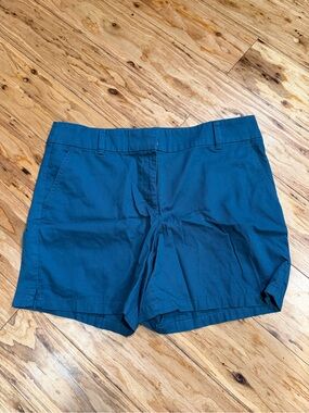 LOFT Teal Blue Cotton Shorts